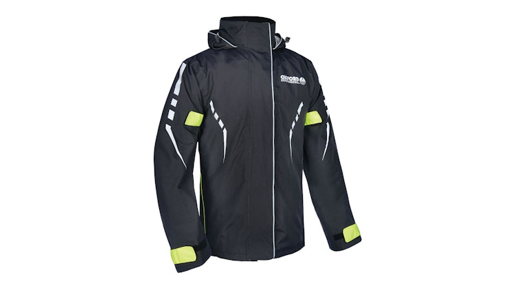 Oxford Regenjacke Gr. M, schwarz, Regenjacke "Stormseal" Unisex, schwarz / neongelb Wasserdicht