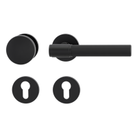 Griffwerk Wechselgarnitur VAYA 136 ARIS fast2fix Fast2Fix Rosetten rund Knopf R2 Graphitschwarz R