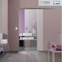 Vorschaubild GRIFFWERK Schiebetürsystem PLANEO 120 v.d.Wand-Edelstahl Optik - AUSLAUFARTIKEL