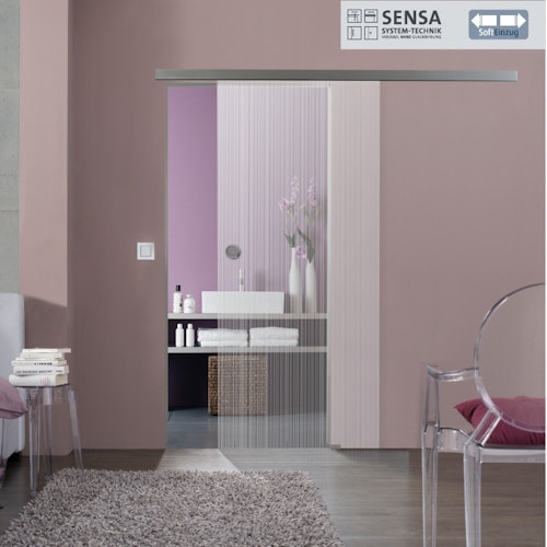 GRIFFWERK Schiebetürsystem PLANEO 120 v.d.Wand-Edelstahl Optik - AUSLAUFARTIKEL