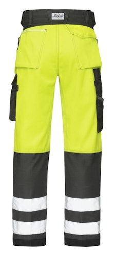 Snickers 3233 Hi Vis Hose, Klasse 2 mit Holstertaschen