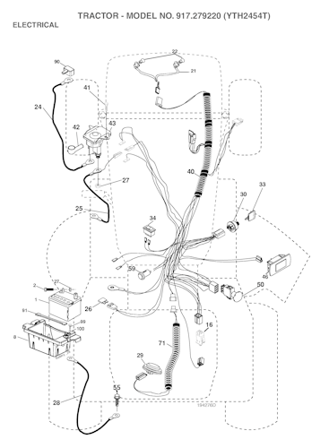 Husqvarna Gartentraktoren YTH2454 T, 917279220, 2006-01