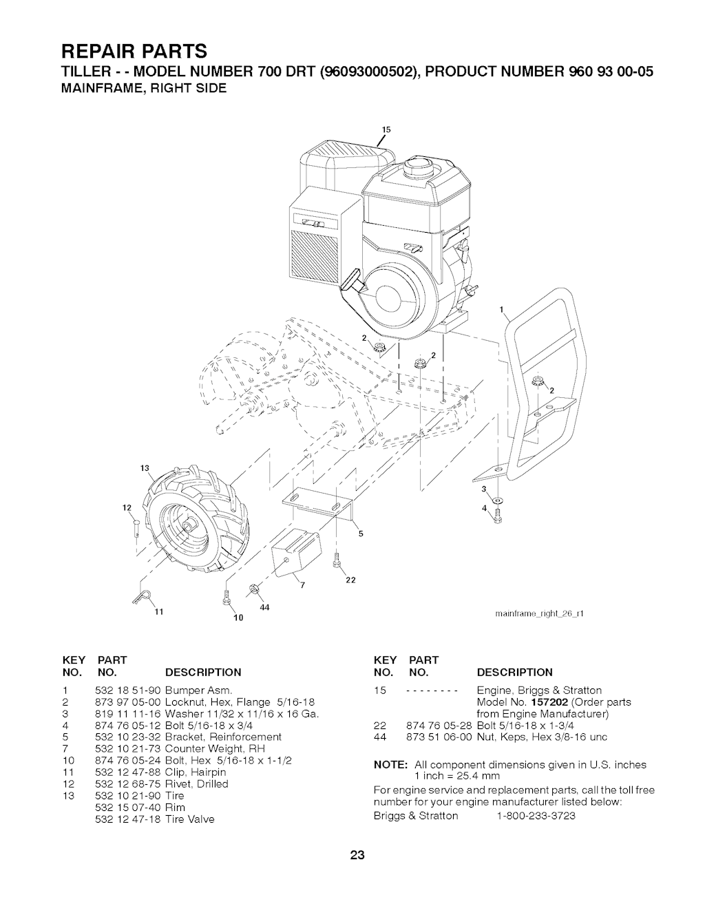 Explosionszeichnung Ersatzteile