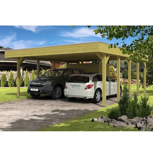 Skan Holz Carport Friesland 557x708 cm inkl. Abstellraum Sparset 4