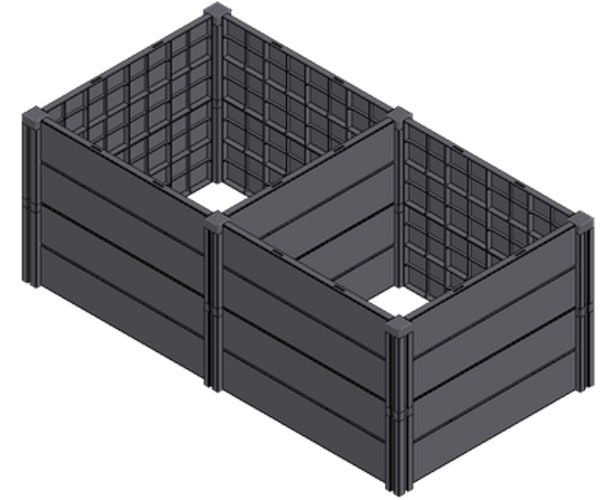 KHW Hochbeet Demeter Größe XL - B 158 x T 82 x H 61 cm - 672 l