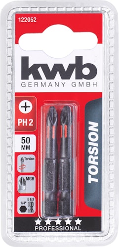 kwb 2 Bits 50mm PH 2 Torsion SB 122052
