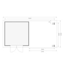 Vorschaubild Karibu Woodfeeling Gartenhaus Kandern 6/7 mit 300 cm Schleppdach/Seiten- und Rückwand