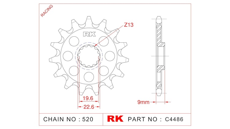 RK Antriebsritzel 4486-8Q
