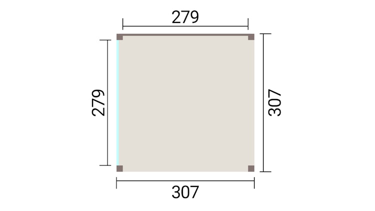 Weka Design Pavillon Lumley - 300 x 300 cm