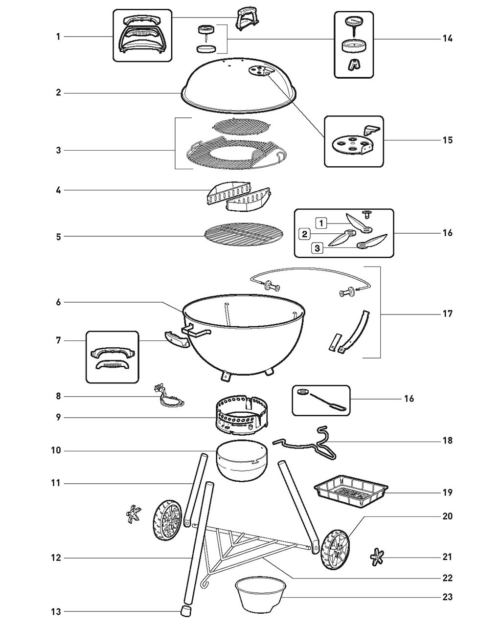 Explosionszeichnung Ersatzteile