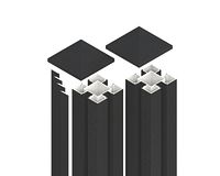 OSMO 2er-Set-Aluminiumpfosten Typ B - inkl. Pfostenkappe und 4 AbdeckleistenZubehörbild