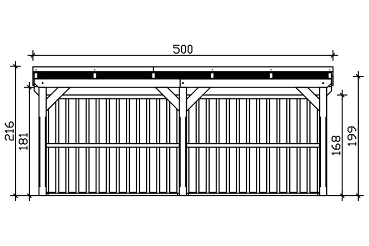 Skan Holz Holzunterstand Kaminholzlager Holm 2