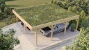 Vorschaubild Weka Doppelcarport mit Vorbereitung zur Dachbegrünung 644 x 718 cm - Leimholz