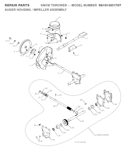 Husqvarna Schneefräsen/Fräsen 96191001707 8024STE