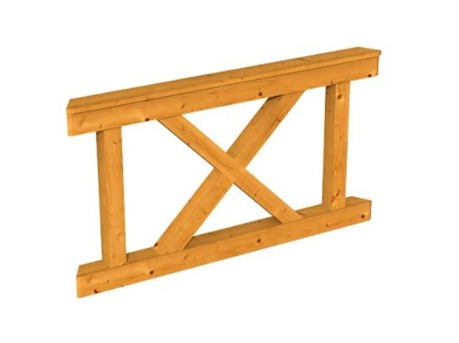 Skan Holz Brüstung Andreaskreuz zu Pavillon Nice