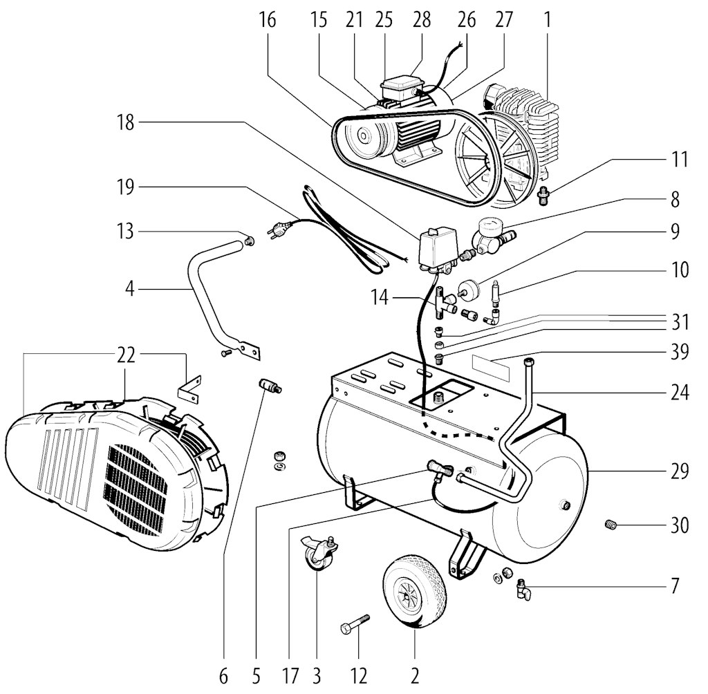 Explosionszeichnung Ersatzteile