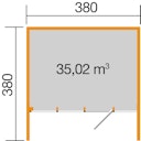 Vorschaubild Weka Gartenhaus Designhaus Cubilis 2.0 mit Lamellenelementen - 45 mm 