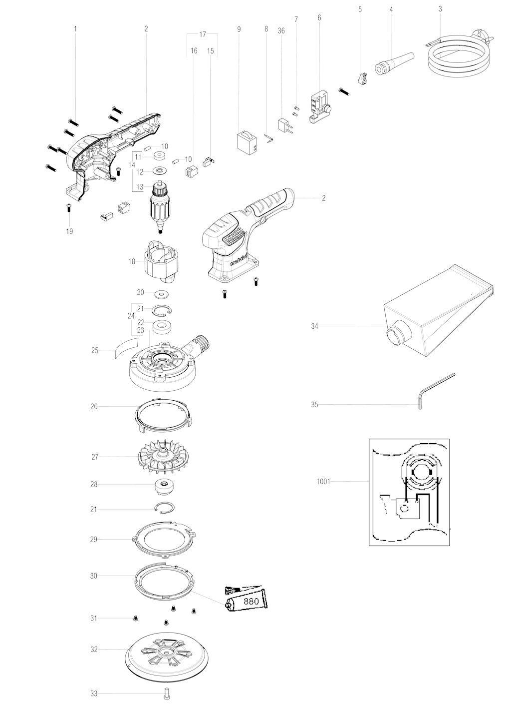 Explosionszeichnung Ersatzteile