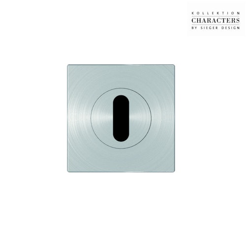 GRIFFWERK Außen-Rosetten Quadrat SIEGER DESIGN Edelstahl poliert WC / BB