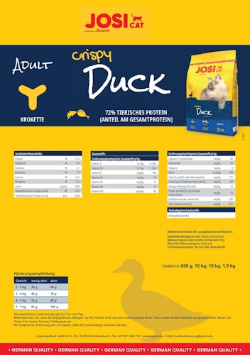 Josera JosiCat Crispy Duck Katzentrockenfutter