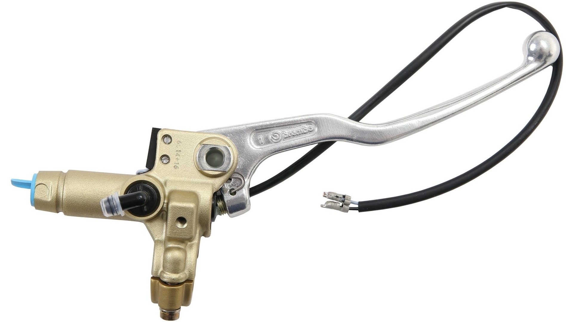 Brembo Hauptbremszylinder Handbremszylinder PS16 gold, Hebel poliert