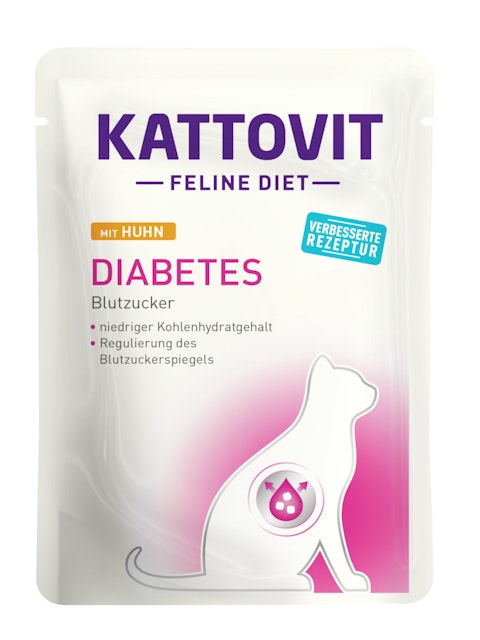 KATTOVIT Feline Diet Diabetes/Gewicht 85g Beutel Katzennassfutter DiätnahrungVorschaubild