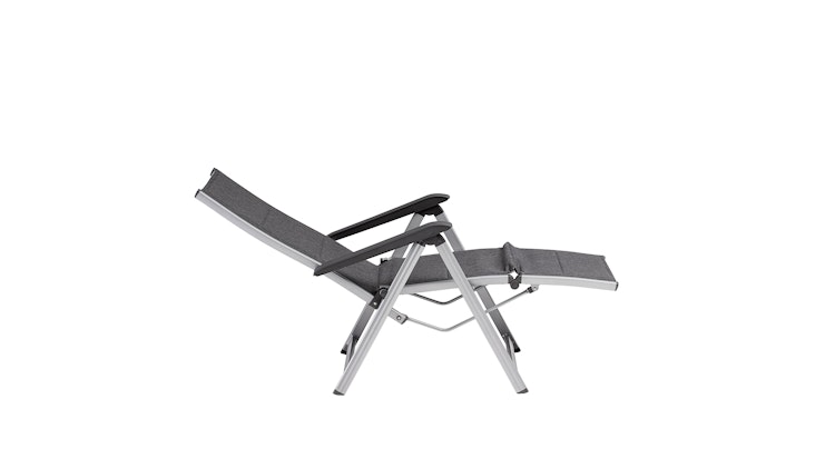 Kettler Relaxsessel BASIC PLUS PADDED, Aluminium Silber / Outdoorgewebe Anthrazit