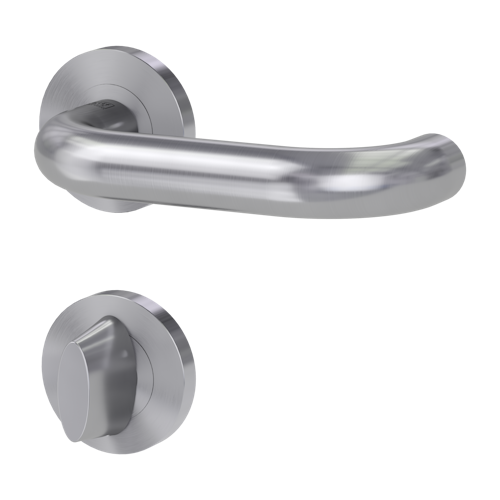 Griffwerk ALESSIA PROFESSIONAL Schraubtechnik GK4 -Edelstahl matt  Rosettengarnitur -Schraubt. -WC r/w -TS 40-45mm