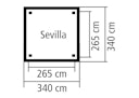 Vorschaubild Karibu 4-Eck Pavillon Sevilla kesseldruckimprägniert
