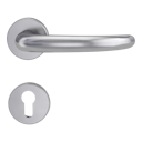 Vorschaubild Griffwerk ULMER GRIFF Klipptechnik | DESIGN MANUFAKTUR FS Panik -Edelstahl matt  Rosettengarnitur geteilter Vierkant 9mm -Klippt. -PZ -TS 38-50mm