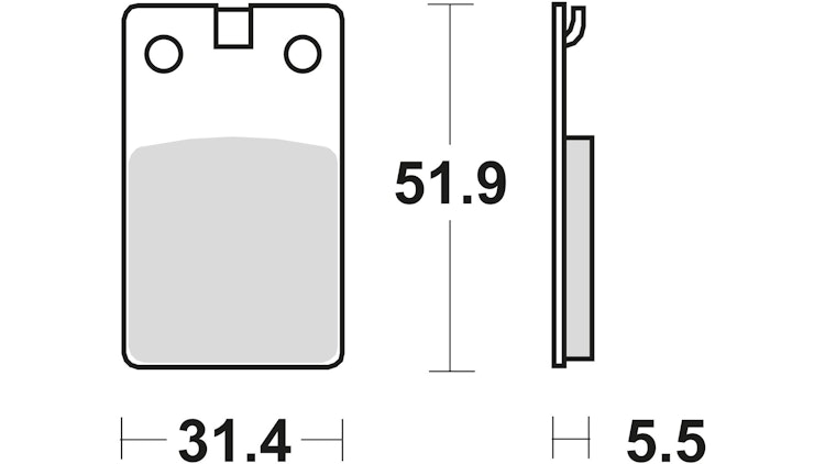 TRW Bremsbelag Typ SR Sintermetall mit ABE, Bremsbelag "MCB 564" Satz
