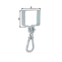 Vorschaubild Alberts® Schaukelschelle, für Vierkantholz, galvanisch verzinkt dickschichtpassiviert, Breite 90 mm, Höhe 90 mm 217518