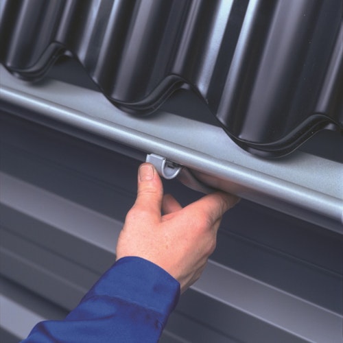 Metall Dachrinnenset für Skan Holz Terrassenüberdachung Andria/Ancona 541 cm mit Kunststofffallrohr(en)