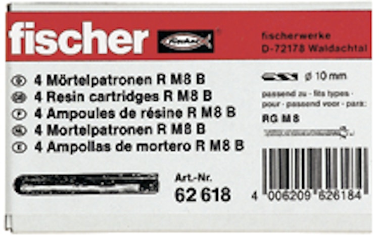 FISCHER Mörtelpatrone R M 8 (4 Stück)