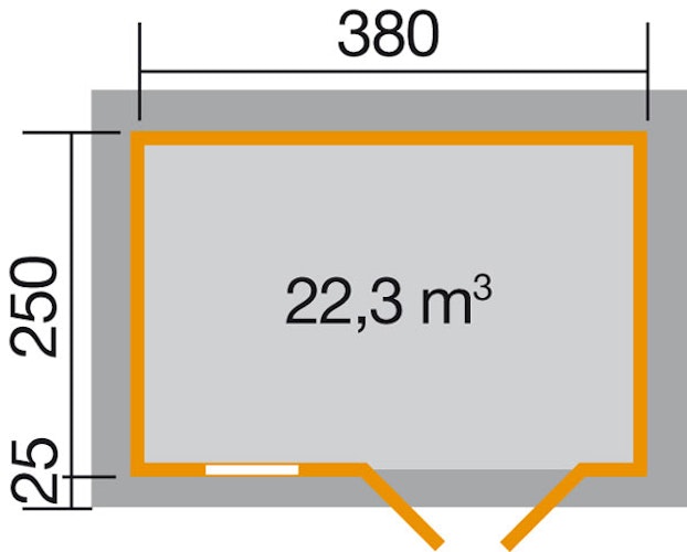 Weka 28 mm Gartenhaus 163