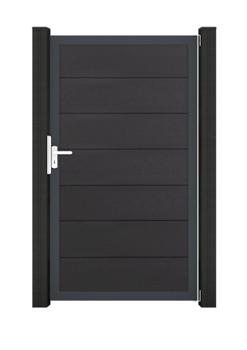 GroJa Solid Grande Tor 1-flügelig Sondermaß mit Anthrazitrahmen