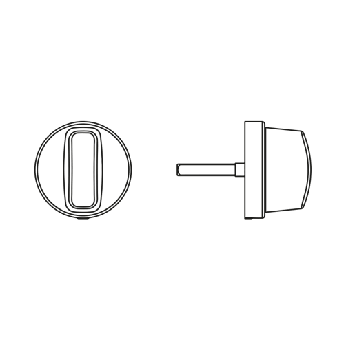 Griffwerk Türspaltsicherung -Edelstahl matt Klippt. -V. 6mm, Hülse 8mm, Überst. 40mm
