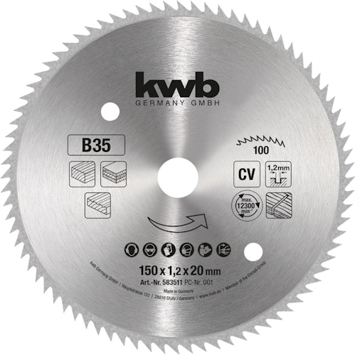 kwb Hk-Sägebl. CV Ø 150 x 20  Z100 583511