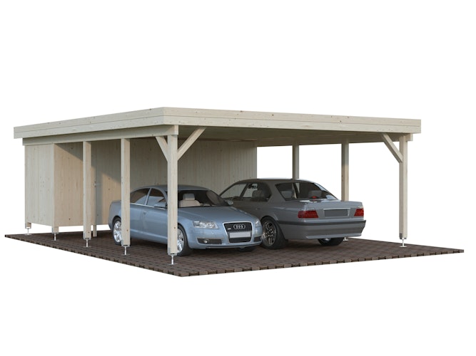 Palmako Carport Karl 40,6 m² mit Geräteraum