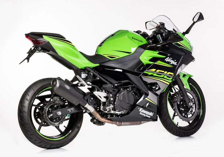 Shark Performance SLIP-ON Edelstahl beschichtet schwarz-matt DSX-10 für KAWASAKI Ninja 300 EURO3  