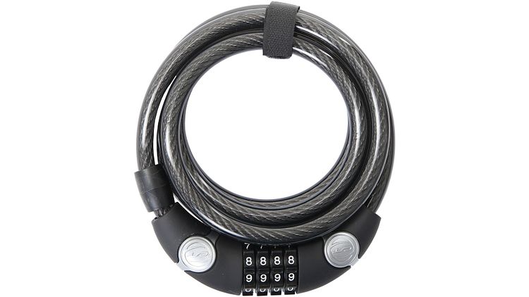 CONTEC Zahlen-Spiralkabelschloss EcoLoc 185 cm schwarz/grau