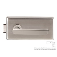 GRIFFWERK Ganzglastürbeschlagset JETTE SK_71 ohne Griff - unverschließbar - Edelstahl matt-Optik