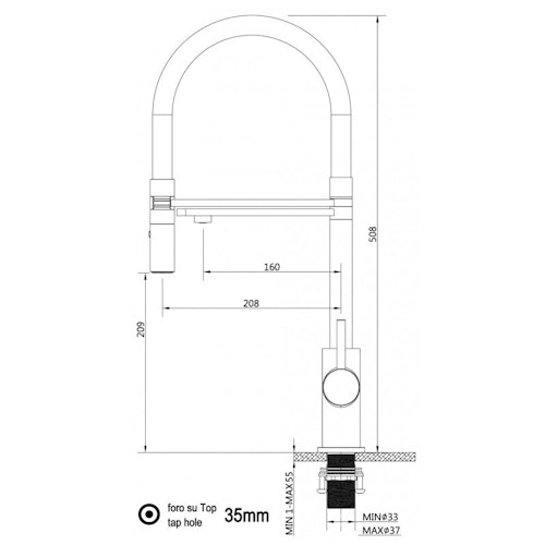 NIEDERDRUCK 3 Wege Wasserhahn Küchenarmatur, FL, mit 360° schwenkbarem Auslauf, abnehmbare 2 strahl Handbrause, Verchromt / Rot