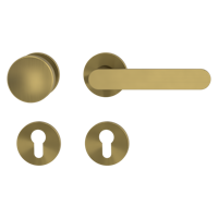 Griffwerk Wechselgarnitur VAYA 291 AVUS fast2fix Fast2Fix Rosetten rund Knopf R2 Gold matt R