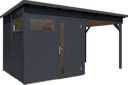 Vorschaubild Bertilo Gartenhaus Pentus 2 Lounge inkl. Anbaudach - 19 mm
