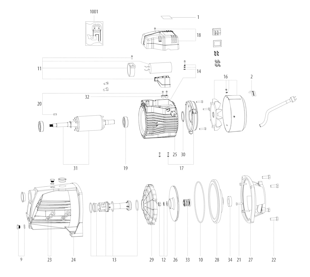 Explosionszeichnung Ersatzteile
