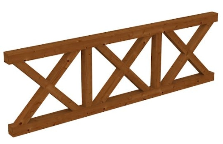 Skan Holz Andreaskreuz-Brüstung für Terrassenüberdachung Leimholz