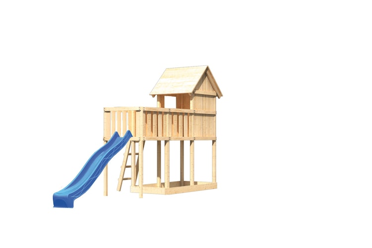 Akubi Stelzenhaus Frieda mit Wellenrutsche und Anbauplattform