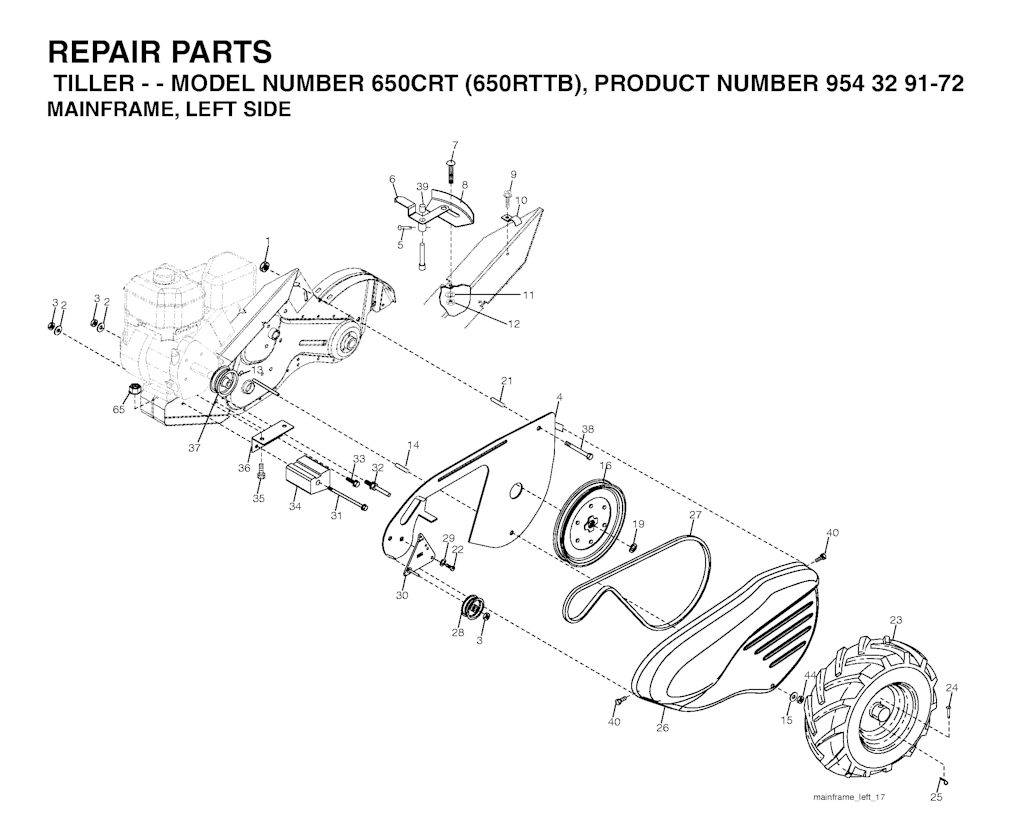 Explosionszeichnung Ersatzteile