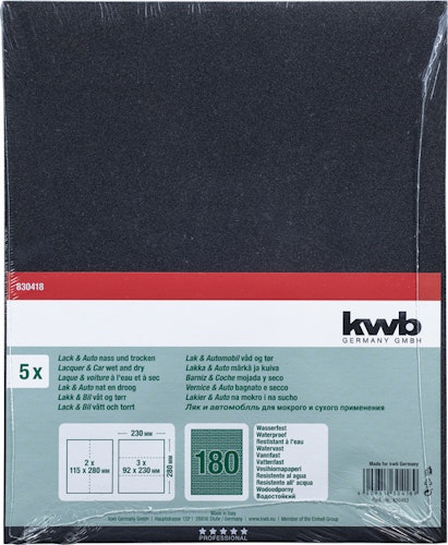 kwb 5 Schleifbogen Wasserfest K180 830418